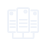Icono blanco data center