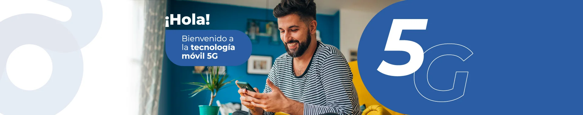 Hombre con tecnologia 5g