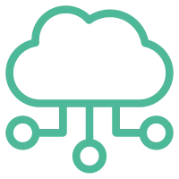 Icono de seguridad en la nube