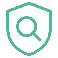 Icono de monitoreo de seguridad continuo