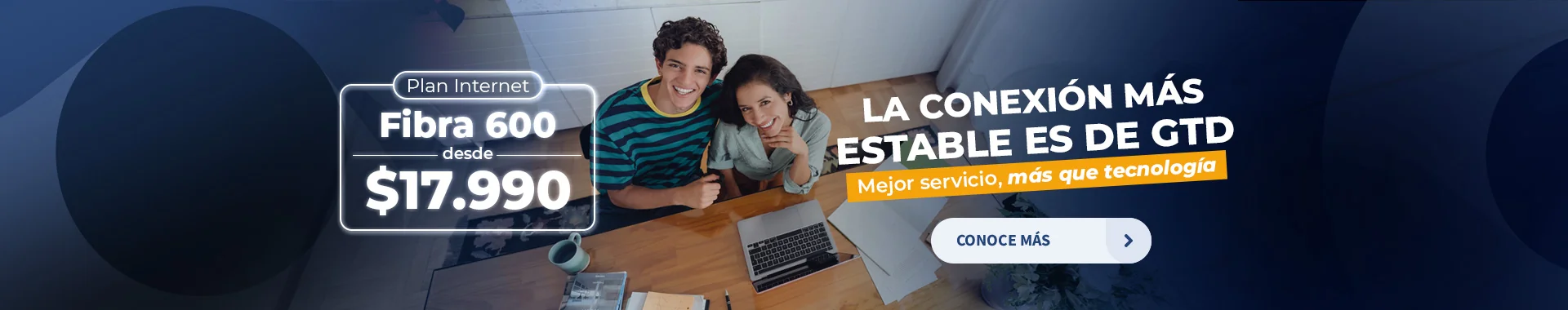 La conexión mas estable es de Gtd